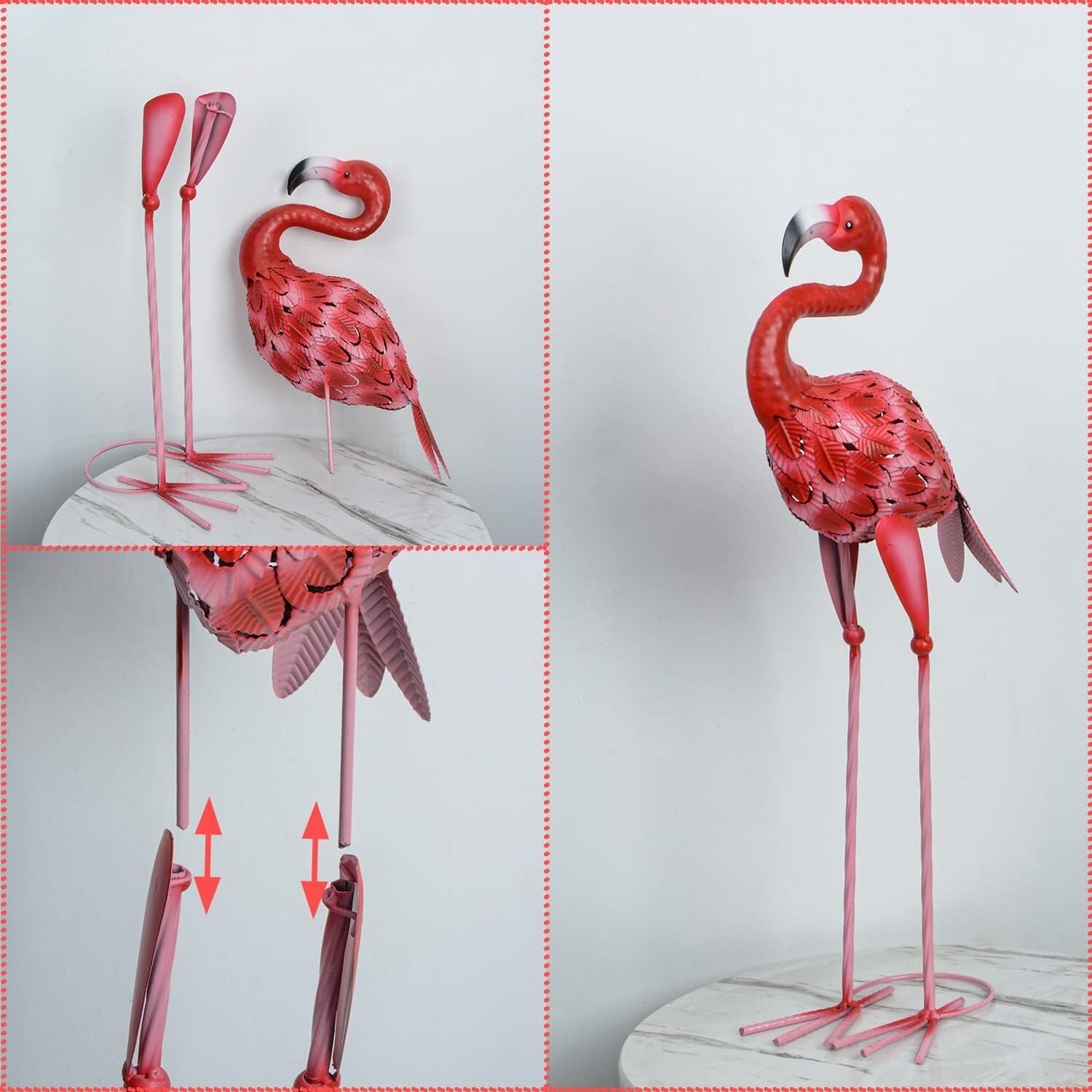 Charming 2-Pack Flamingo Statues – Easy Assembly & Weather-Resistant Design
