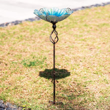 Load image into Gallery viewer, Attractive 31-Inch Birdbath with Stainless Metal Stake - Perfect for Gardens