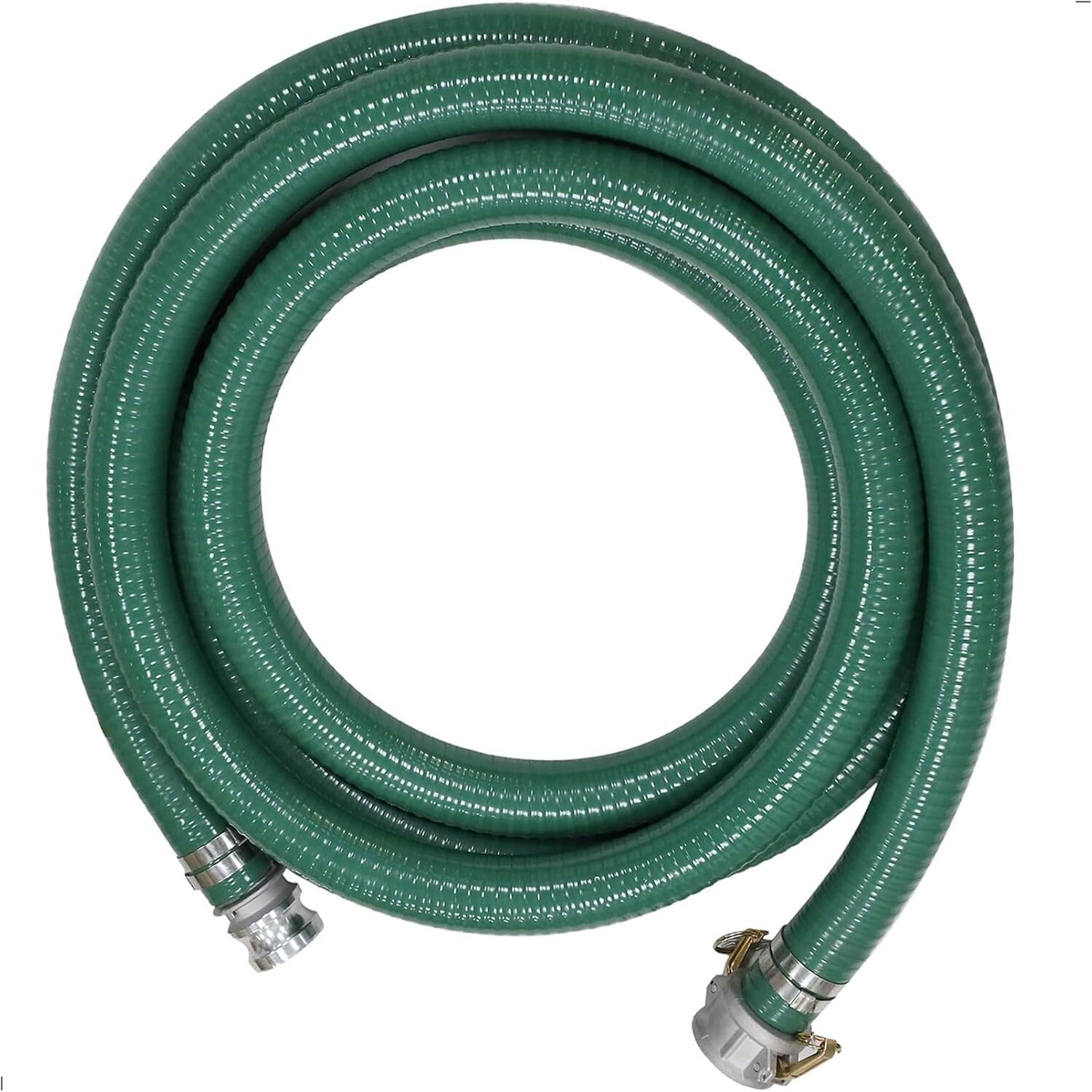 20 ft Heavy Duty PVC Hose - 2" Diameter for Water, Fuel, and Liquid Transfer