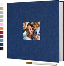 Load image into Gallery viewer, Linen Covered Photo Album with Metallic Pen - Preserve Your Memories Elegantly