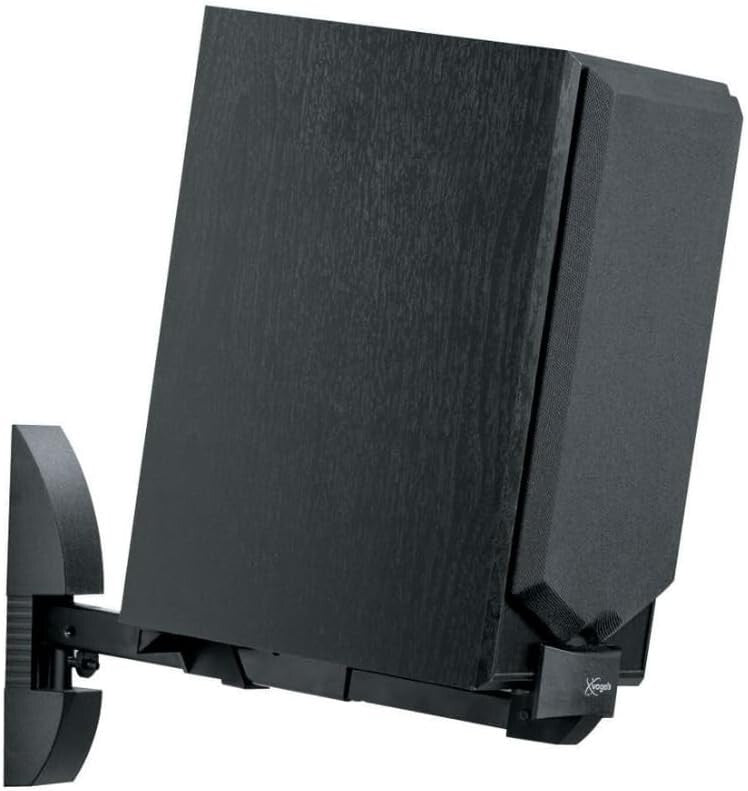 Secure Speaker Wall Mount - Swivel & Tilt Bracket for Bookshelf Speakers, 44 lbs