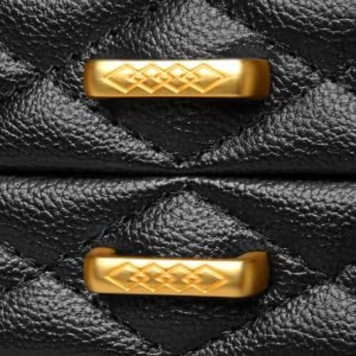 Elegant 10-Compartment Jewelry Case - Black Faux Leather with Velvet Interior