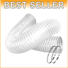 Load image into Gallery viewer, Flexible 6" x 10' Puncture Resistant PVC Dust Hose for Enhanced Dust Control