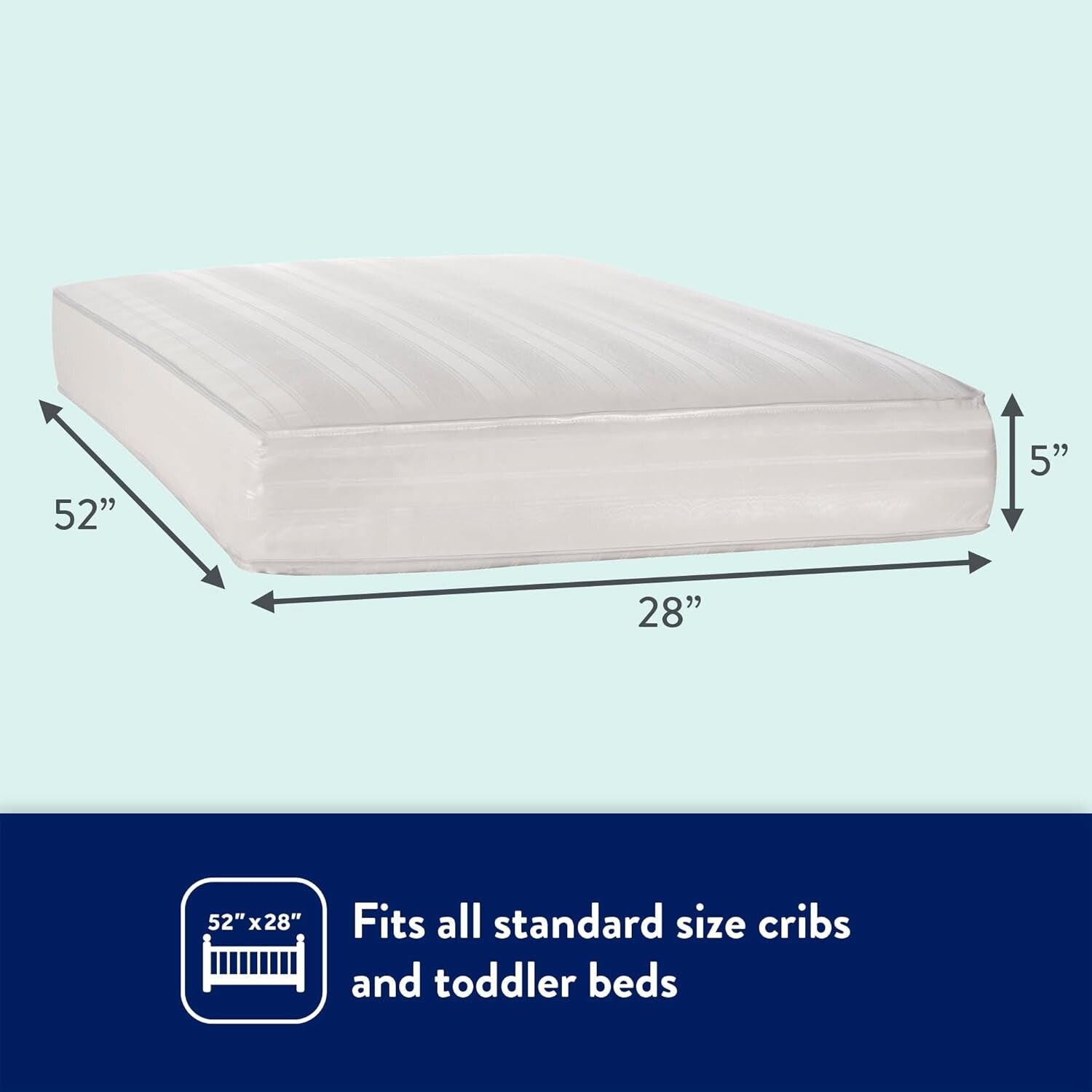 Durable Waterproof Mattress for Cribs and Toddlers - GREENGUARD Gold Certified