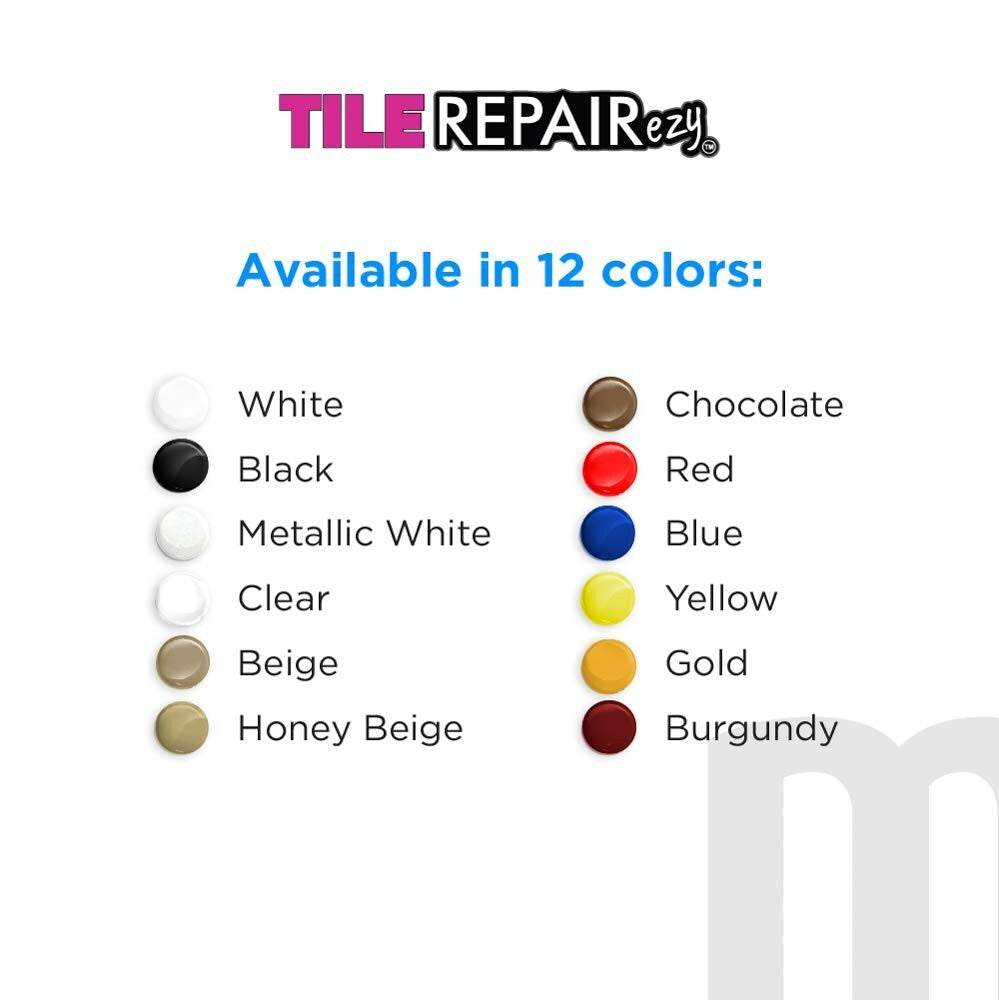 Glossy Glaze Finish Tile Repair Kit - Durable Beige Filler for Multiple Surfaces