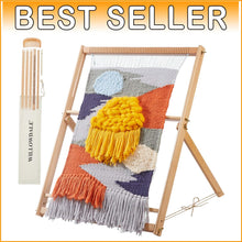 Load image into Gallery viewer, Traditional Weaving Loom with Stand - Extra-Large Frame for Creative Projects
