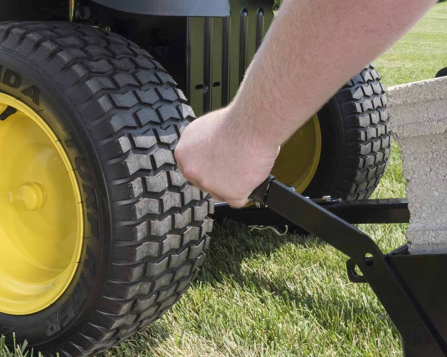 Galvanized Steel Spike Aerator with Weight Tray for Lawn Care - 100 lbs Capacity