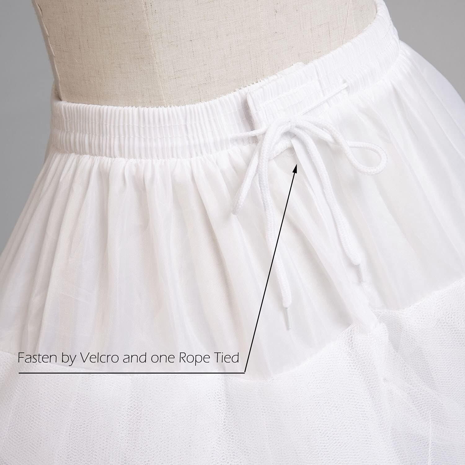 Puffy 8-Layer Tulle Petticoat for Weddings - Adjustable Fit, Comfort & Style