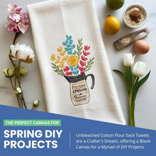 Load image into Gallery viewer, Versatile 50-Pack Cotton Flour Sack Towels for Crafts and Kitchen Use - 28"x28"