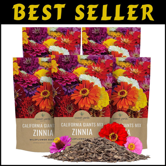 5 lbs of Mixed Color Zinnia Seeds - Over 240,000 Beautiful Blooms Guaranteed
