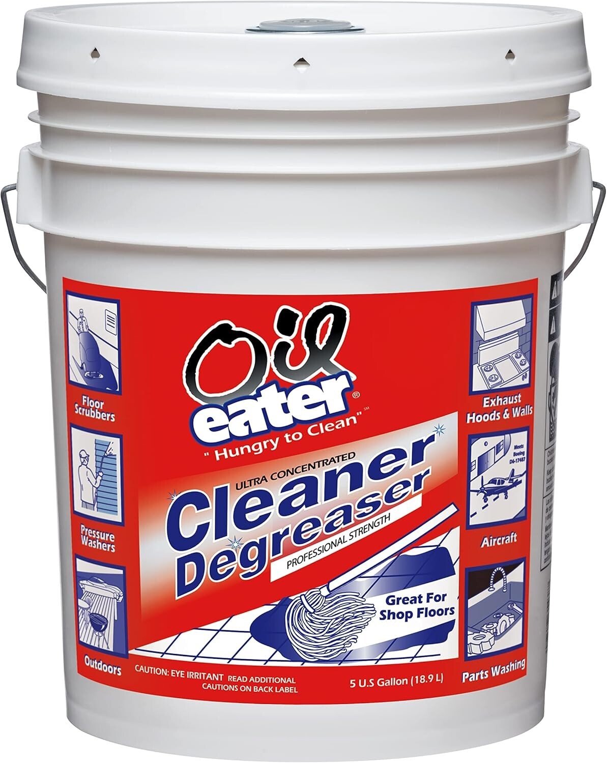 Powerful 5 Gallon Non-Abrasive Degreaser - Safe for All Surfaces, Lemon Scented