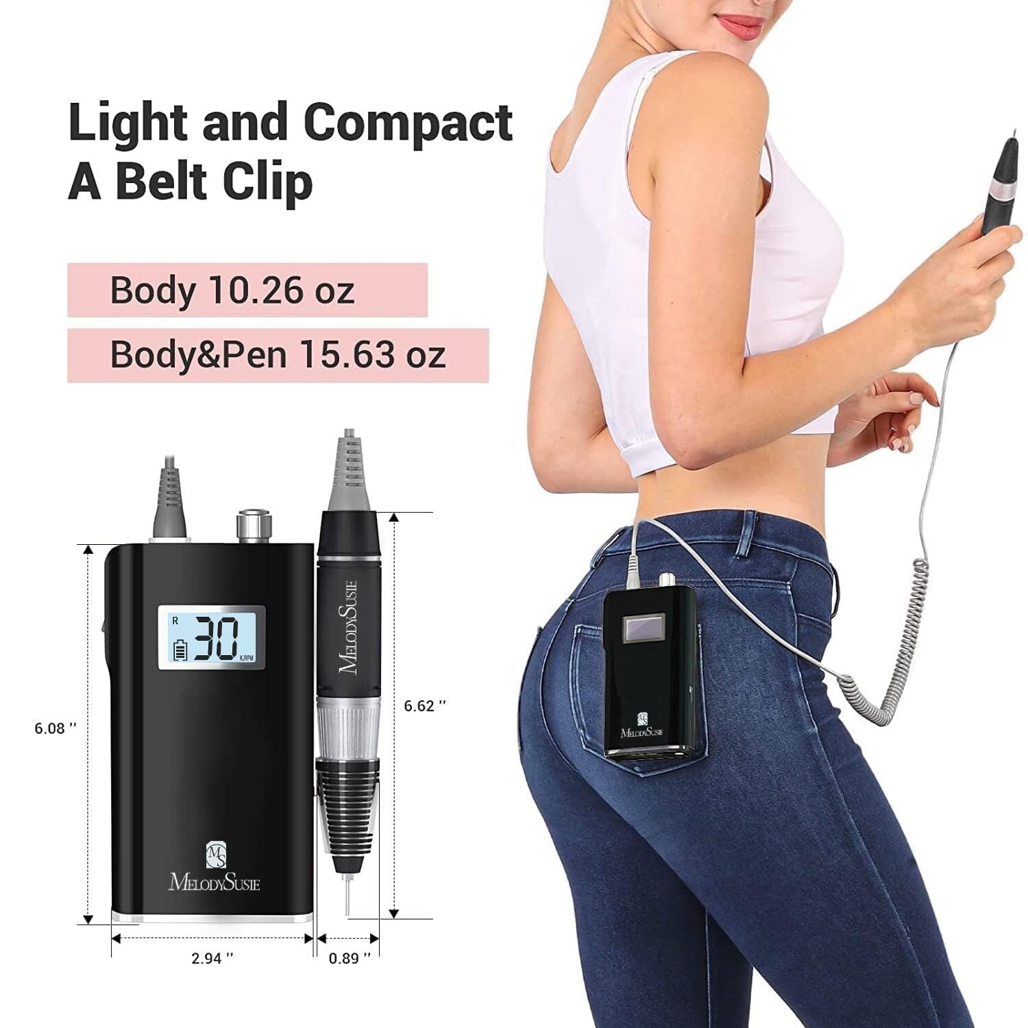 Versatile Rechargeable Nail Drill with Automatic Safety and High Quality Torque