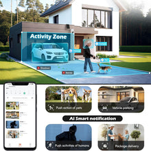 Load image into Gallery viewer, 2K Solar Security Camera | Wireless Outdoor PTZ with 355° View &amp; Night Vision