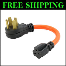 Load image into Gallery viewer, 5-Year Warranty NEMA 30A Dryer Adapter - 250V 4-Prong to T-blade Connector
