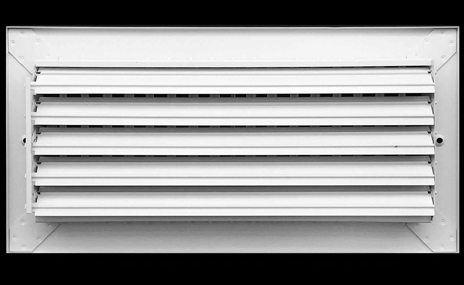 14"w x 6"h Adjustable HVAC Vent Cover - High Airflow Diffuser in White