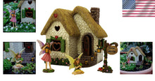 Load image into Gallery viewer, 7-Inch Water-Resistant Fairy Garden House Kit with Fairies &amp; Accessories