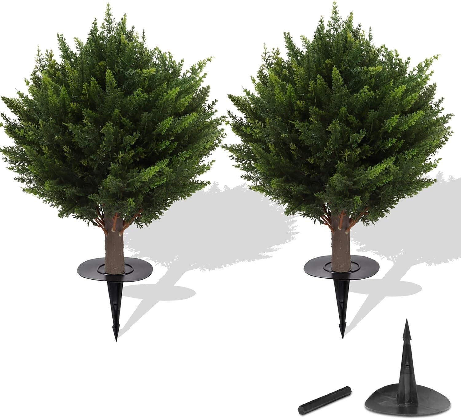 Durable Fade-Proof Artificial Cypress Trees - 15.7'' Topiary for All Spaces