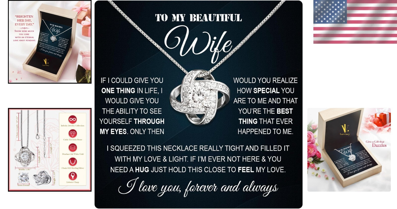 Elegant 14K Gold Necklace with Heartfelt Message - Perfect for Special Occasions