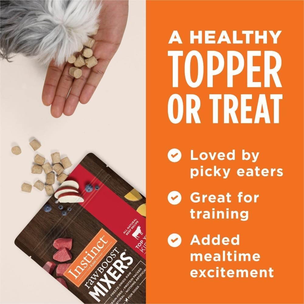 Delicious Freeze-Dried Raw Beef Morsels for Picky Eaters - 1.56 lb. Topper
