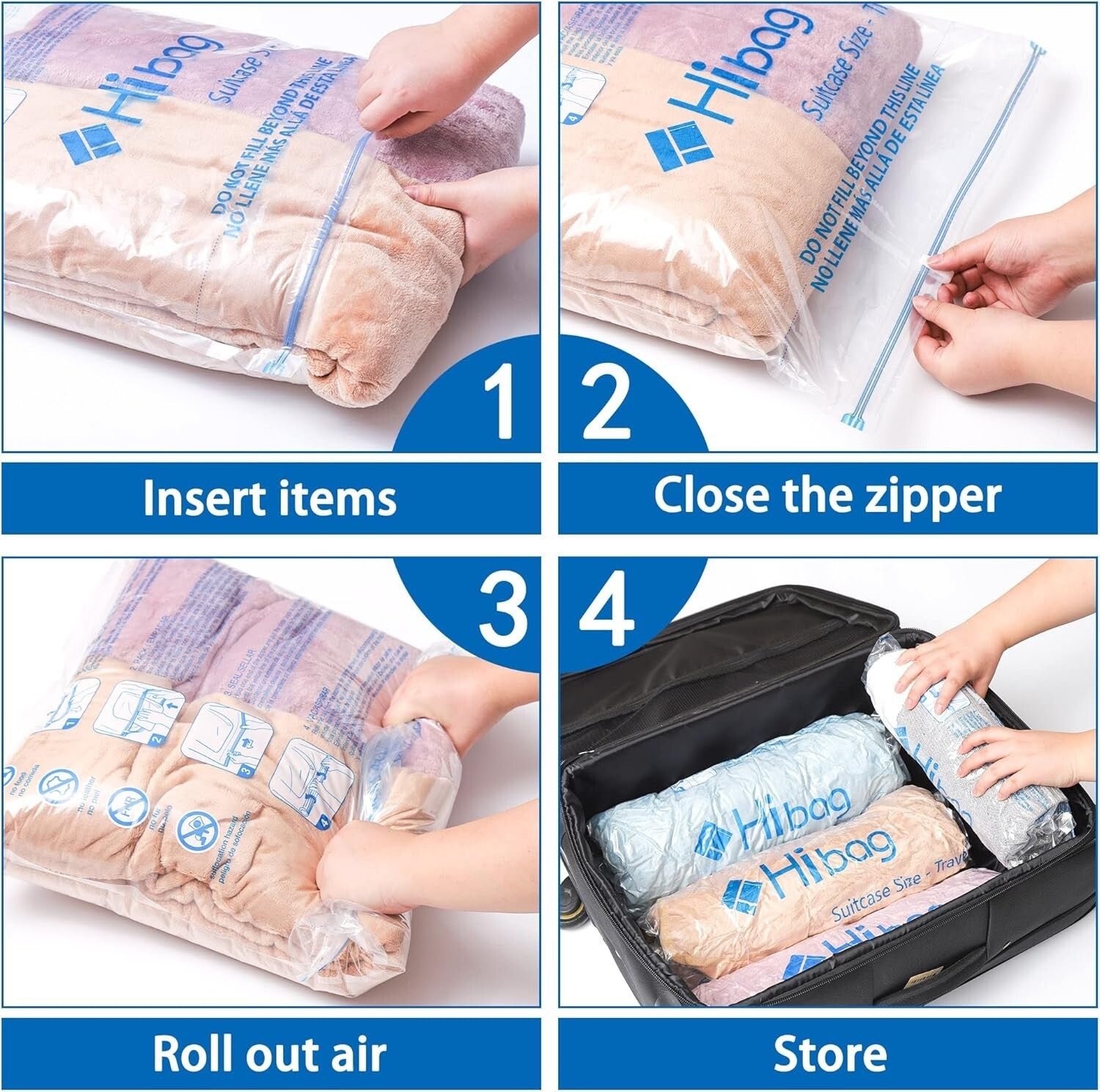 35-Pack Vacuum Storage Bags - Space Saver Solution for Clothing & Bedding