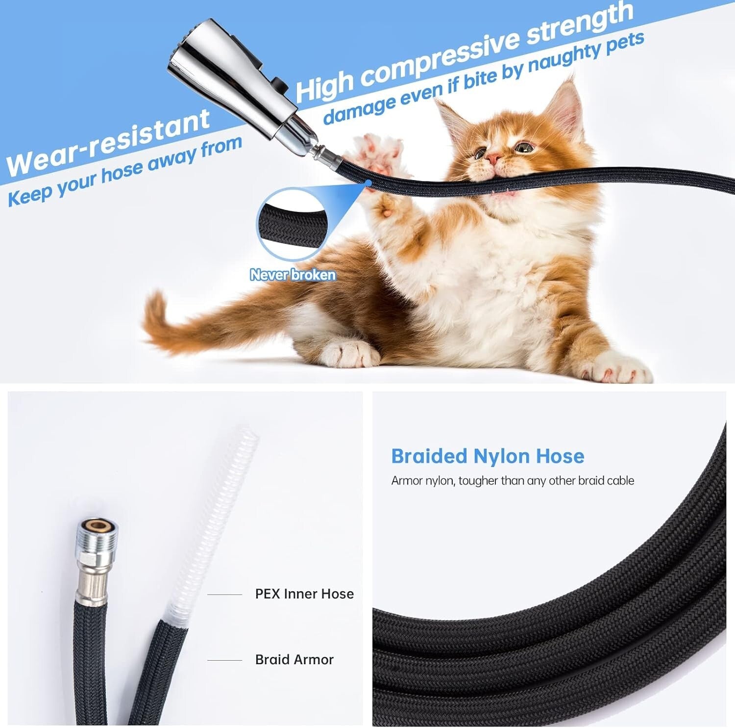 Chrome Pull Down Kitchen Faucet with 3-Function Sprayer for Efficient Cleaning