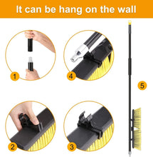 Load image into Gallery viewer, Heavy-Duty 18-Inch Push Broom with 63-Inch Ergonomic Handle for Outdoor Cleaning