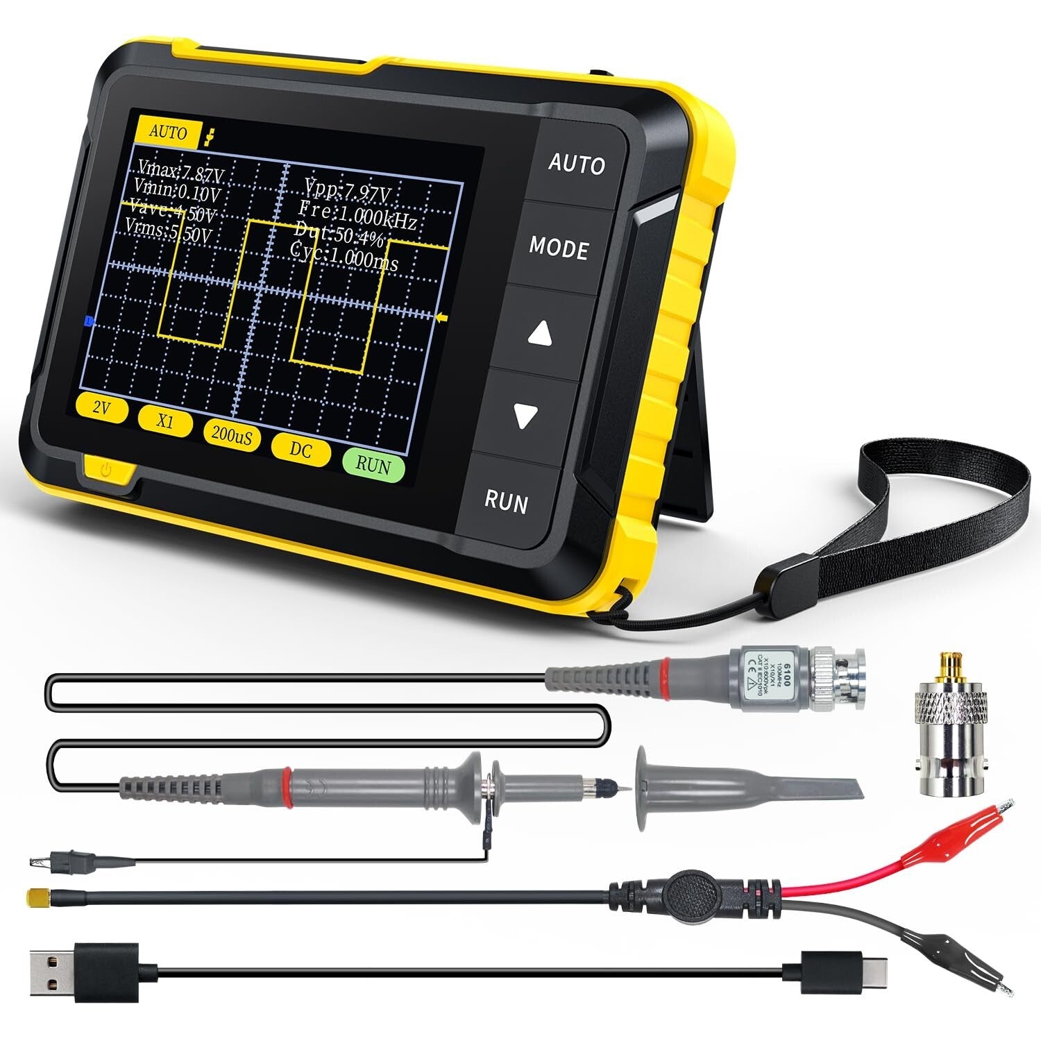 Lightweight 2.5 MS/s Oscilloscope - Ideal for Automotive Maintenance & R&D Use