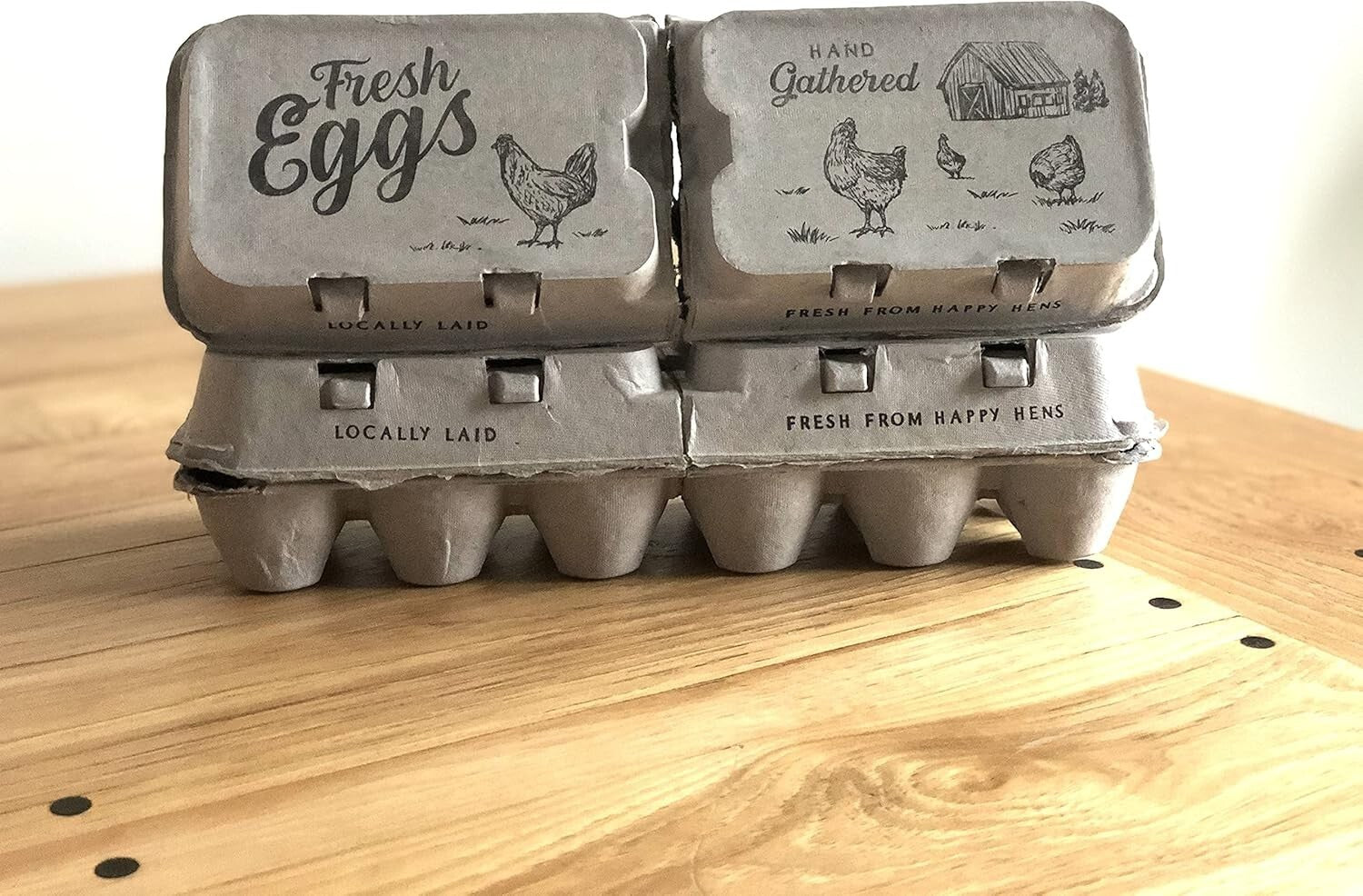 Charming Farm Fresh Egg Cartons - Half Dozen and Full Dozen Options in 250 Pack