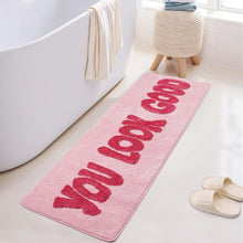 Load image into Gallery viewer, Trendy Plush Pink Bath Rug 20"x60", Super Absorbent with Non-Slip Safety Feature