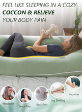 Load image into Gallery viewer, 55-Inch U-Shaped Pregnancy Pillow with Soft Cooling Cover for Maternity Needs