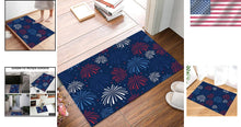 Load image into Gallery viewer, Stain Resistant Red, White, &amp; Blue Doormat - Festive Welcome Mat 18x30 Inches