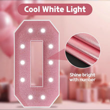 Load image into Gallery viewer, Glamorous 90 Year Old Birthday Marquee Sign - 4FT Lighted Rose Gold Display