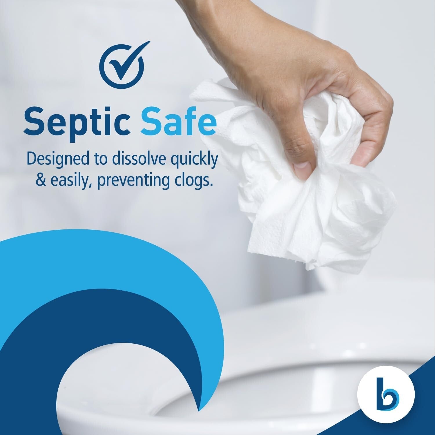B6144 Eco-Friendly 2-Ply Septic Safe Toilet Tissue - 38400 Sheets in White