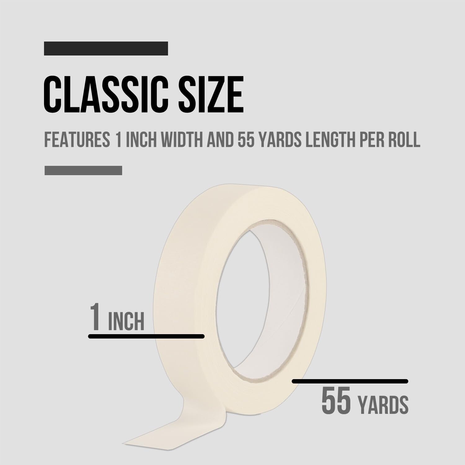 Easy Tear 1 Inch Masking Tape 20 Pack - Reliable Adhesion for All Your Projects