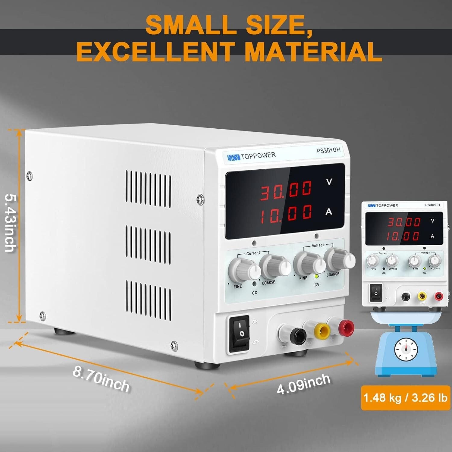 Multi-Function Variable DC Power Supply with 4-Digit Display - Ideal for DIY
