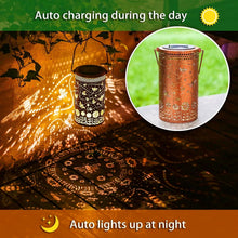 Load image into Gallery viewer, Unique Bee Solar Lanterns 2 Pack - Bronze Decorative Lights for Your Yard