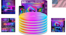 Load image into Gallery viewer, Multi-Mode 60FT Waterproof RGB LED Neon Strip Lights for Bedrooms &amp; Outdoors