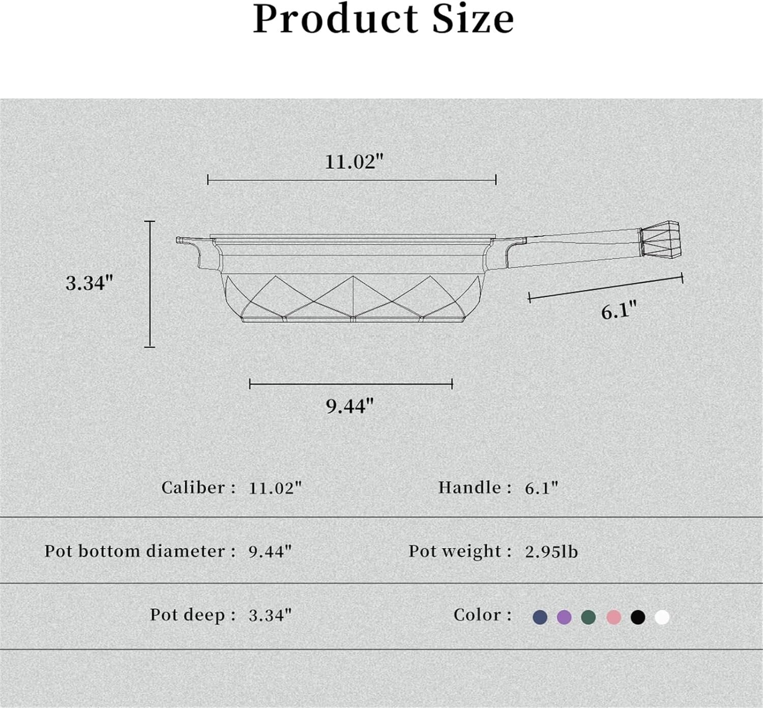 Stylish 8-in-1 5Qt Nonstick Skillet - Purple, Detachable Handle, Induction Ready