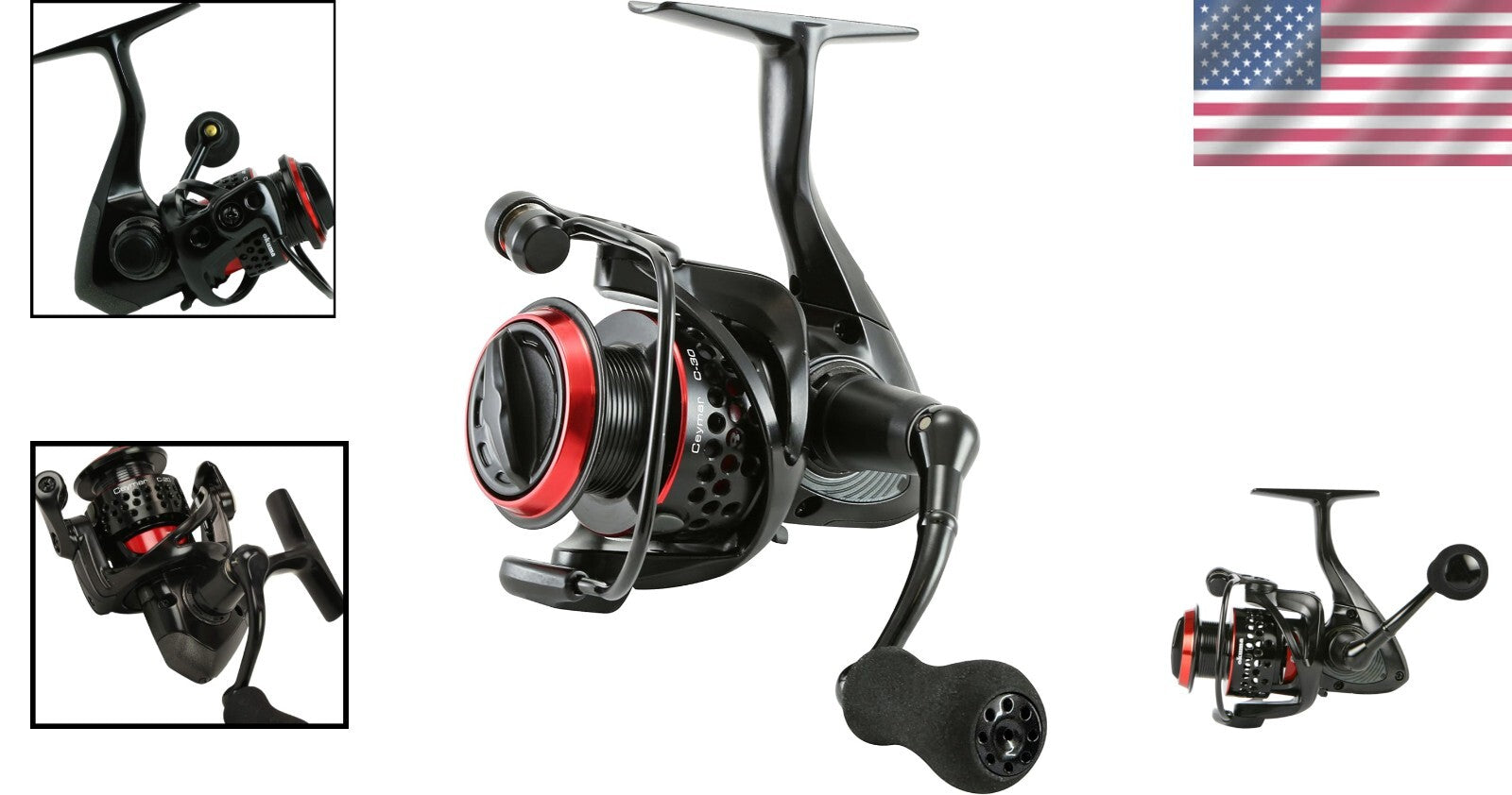 Ceymar Graphite Lightweight 8BB Spinning Reel - Perfect for Inshore Fishing