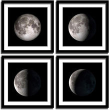 Load image into Gallery viewer, High-Definition Moon Phases Canvas Wall Art - 4 Elegant Panels for Any Space