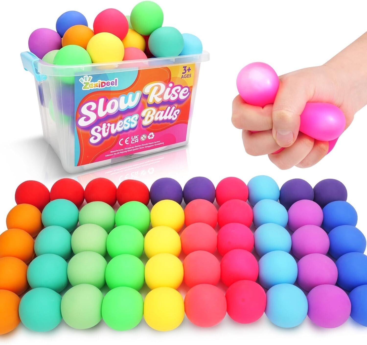 Durable 50 Pack Stretchy Stress Balls - Ideal for Anxiety Relief & Group Gifting