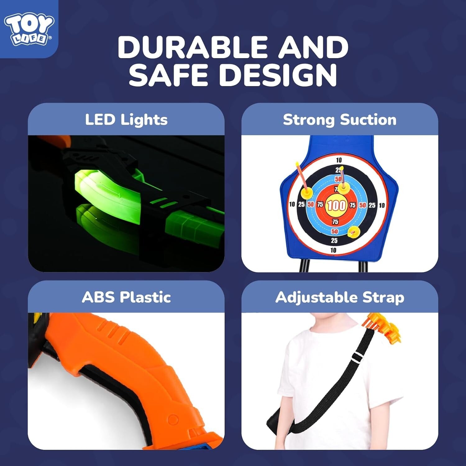 Durable LED Kids Archery Set with Quivers - Fun Outdoor Activity for Ages 5-7