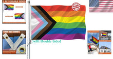 Load image into Gallery viewer, Durable 5x8 Heavy-Duty Progress Pride Flag - Perfect for Celebrating LGBTQ Pride