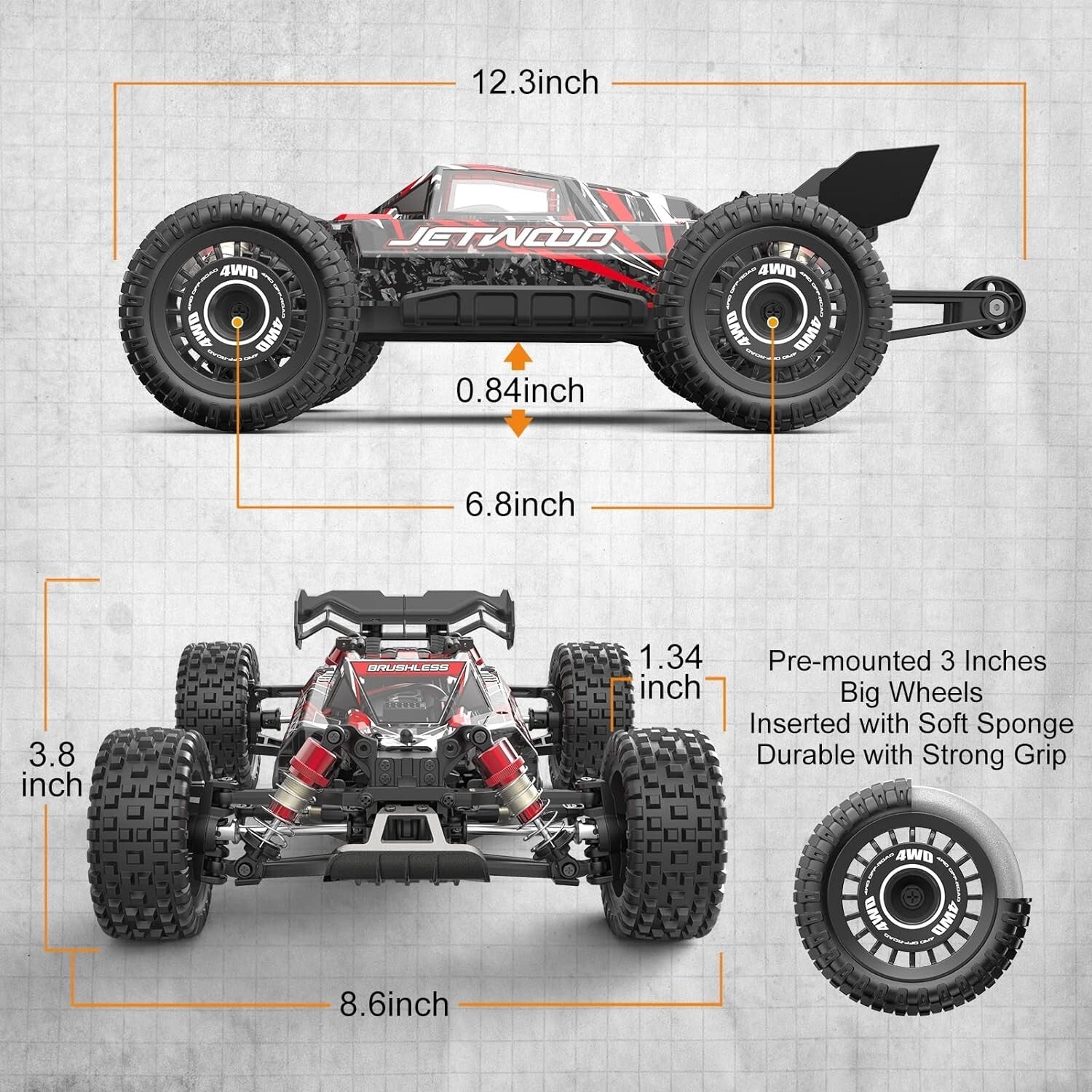 Brushless 1/16 RC Car & Truck, 42mph Offroad Vehicle for Thrilling Racing Fun