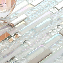 Load image into Gallery viewer, Glossy Interlocking Sheets of Iridescent Glass for Kitchen Backsplash &amp; Accents