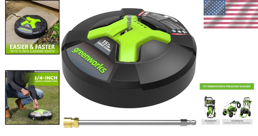 Compact 15-Inch Green Surface Cleaner with 26 oz Tank - Ideal for Quick Cleaning