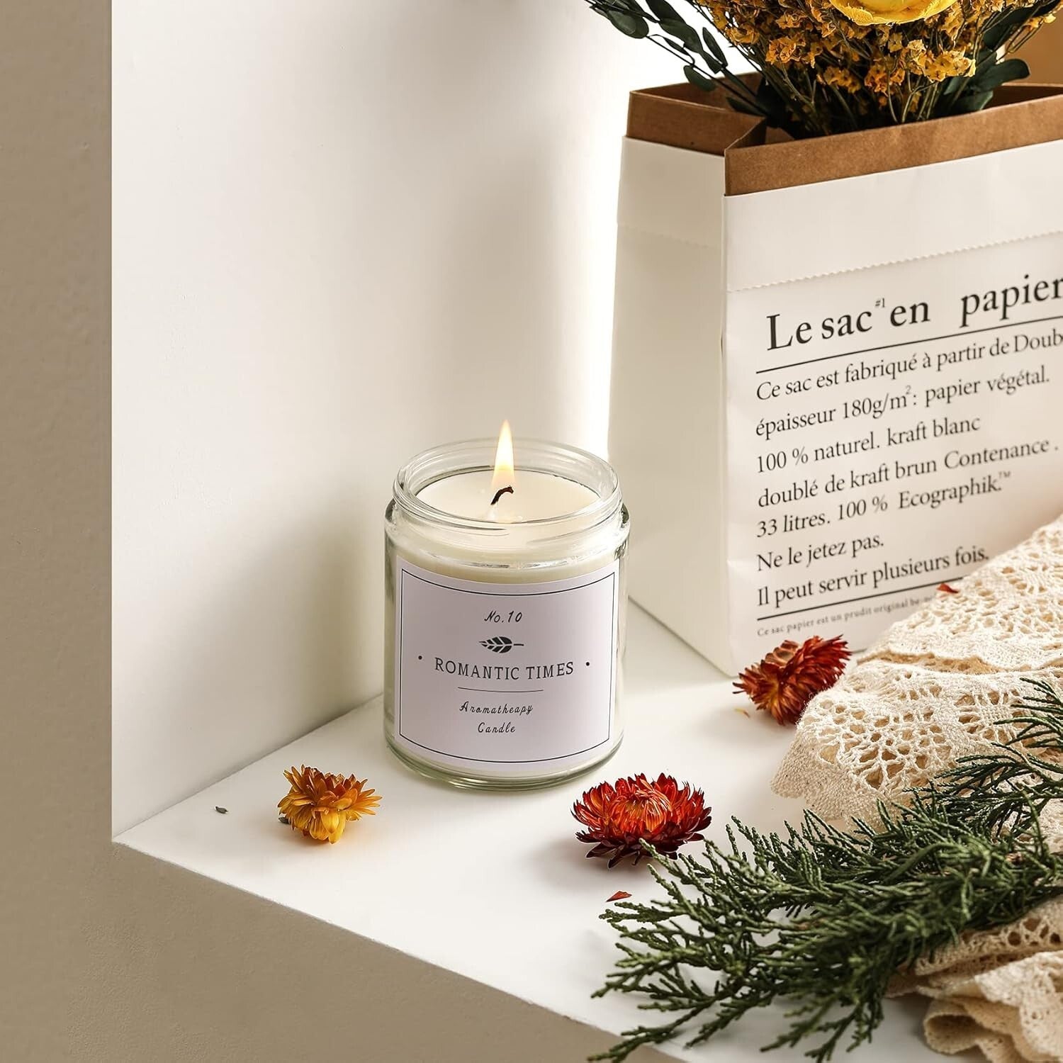 8oz Clear Round Glass Jars with Screw Metal Lids - 24 Pack for Storage & Crafts