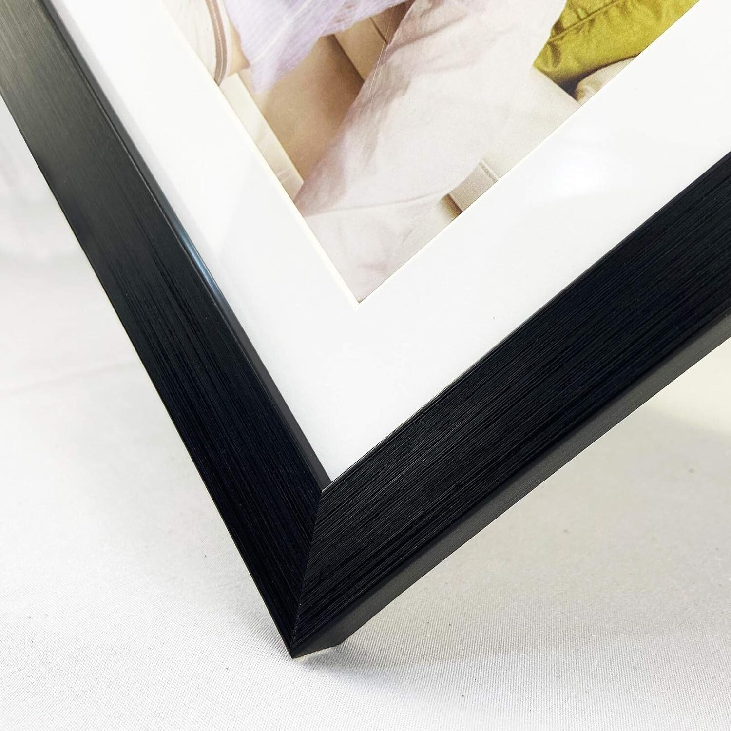 Durable Black 8x10 Picture Frames | Set of 8 with Mat for Wall/Table Display