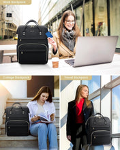 Load image into Gallery viewer, Professional Black Laptop Backpack for Women - Perfect for Teachers and Nurses