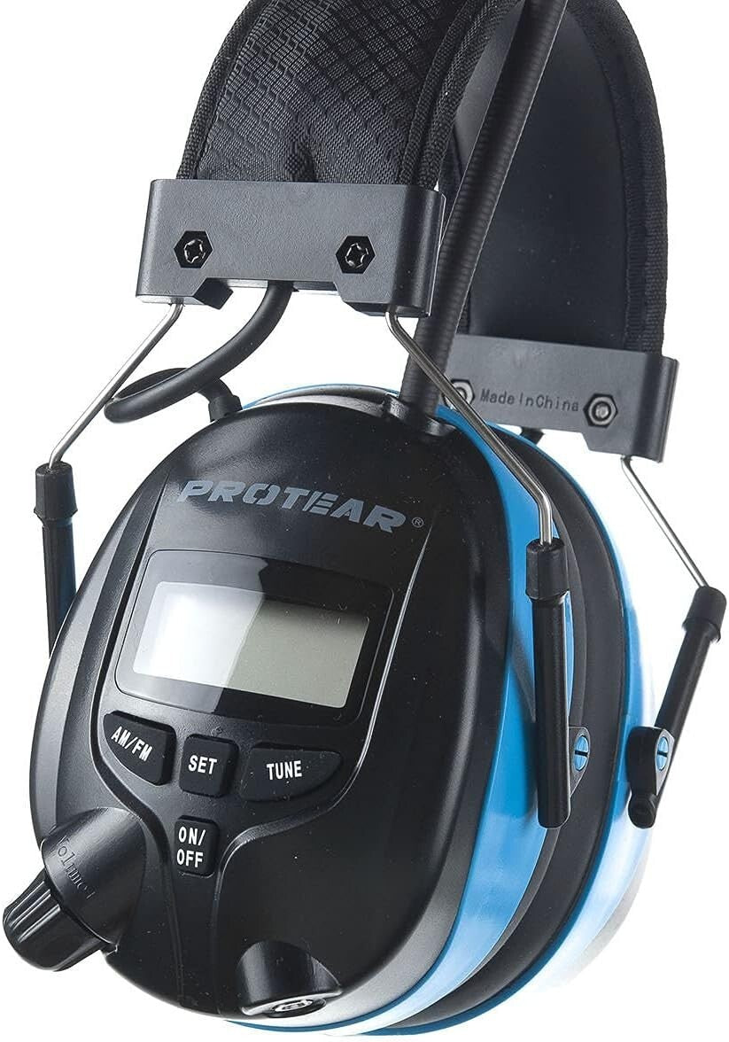 Over-Ear AM/FM Radio Ear Muffs with 25dB Noise Reduction for Comfort and Safety